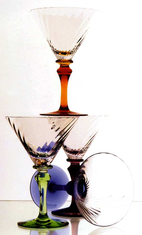 Salome Sapphire Blue Martini Glass by Laure Japy-1