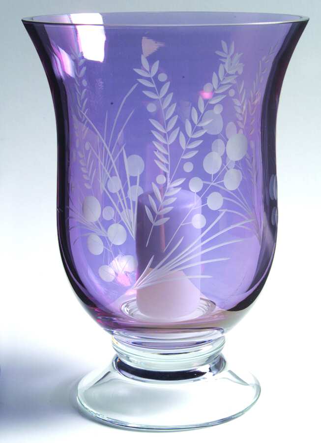 Etchings Amethyst 1 Piece Open Hurricane/Vase by Lenox-1