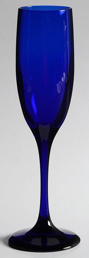 Teardrop Cobalt Fluted Champagne by Libbey Glass Company-1