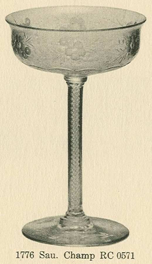 Cut 0571 Champagne/Tall Sherbet by Libbey Glass Company-1