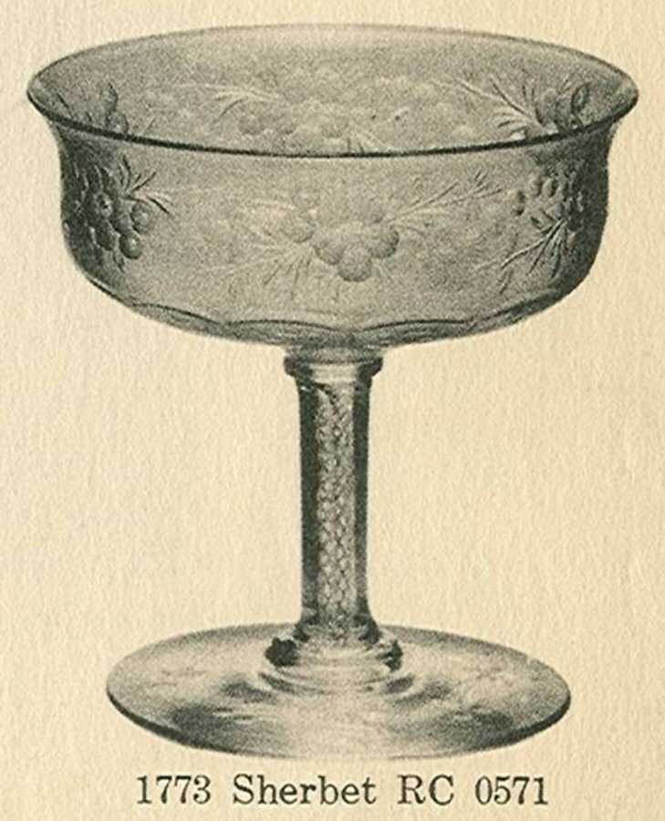 Cut 0571 Low Sherbet by Libbey Glass Company-1