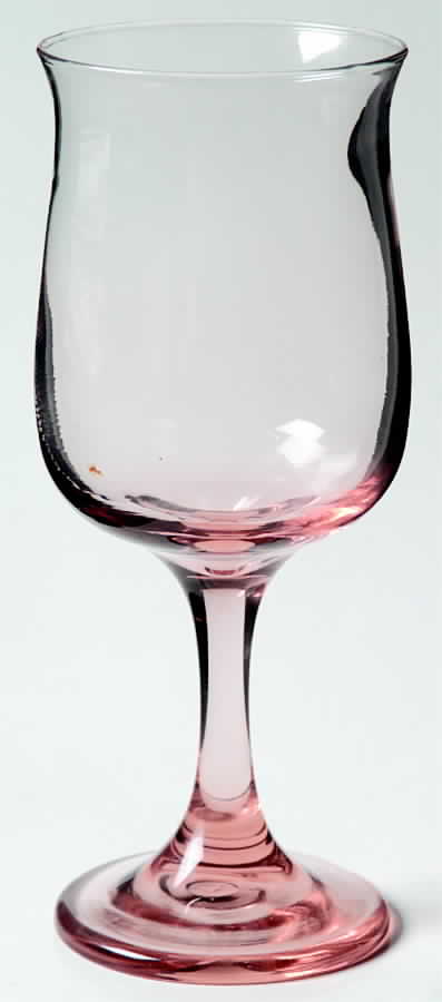Tulip Pink Water Goblet by Libbey Glass Company-1