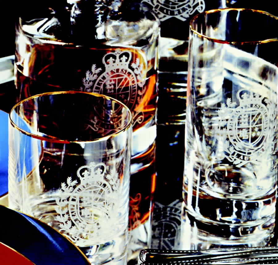 Estate Crest Gold Double Old Fashioned by Ralph Lauren Crystal-1