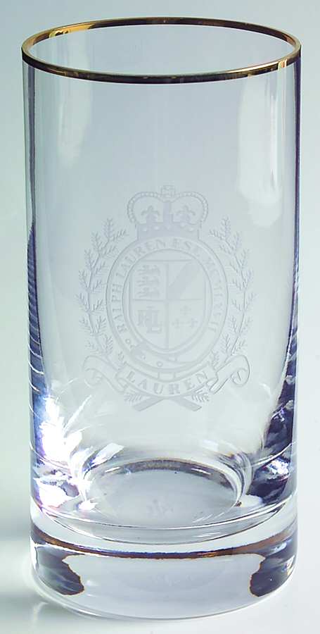 Estate Crest Gold Highball Glass by Ralph Lauren Crystal-1