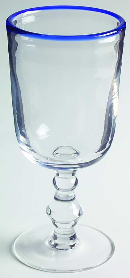 Brook Garden Blue Water Goblet by Ralph Lauren Crystal-1