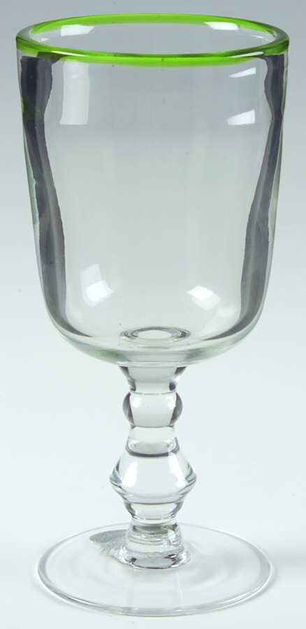 Brook Garden Green Water Goblet by Ralph Lauren Crystal-1