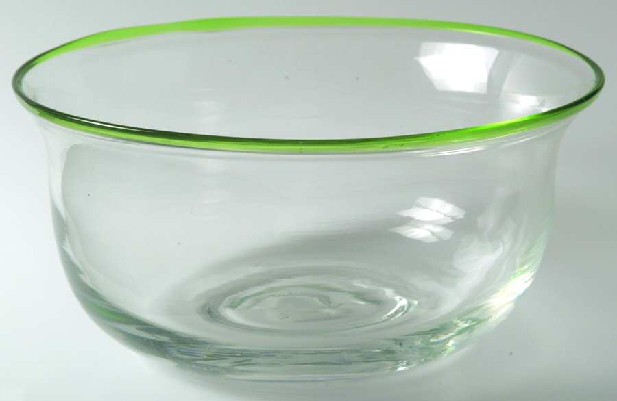 Brook Garden Green 9" Round Bowl by Ralph Lauren Crystal-1
