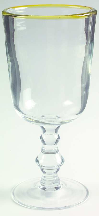 Brook Garden Yellow Water Goblet by Ralph Lauren Crystal-1