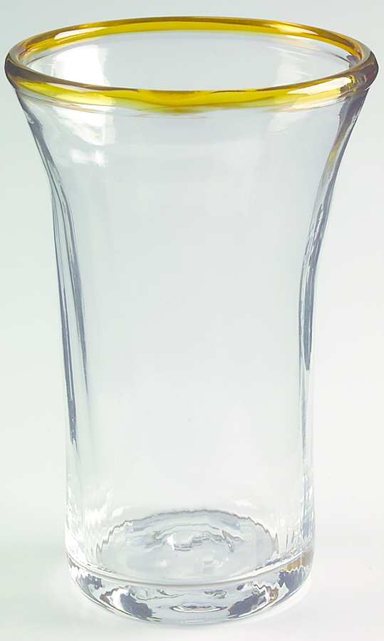 Brook Garden Yellow 14 Oz Flat Tumbler by Ralph Lauren Crystal-1