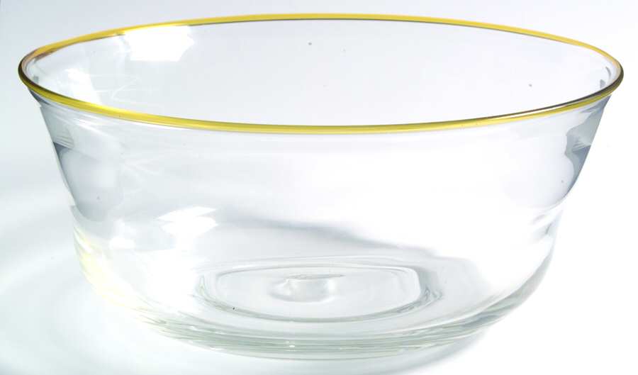 Brook Garden Yellow 10" Round Bowl by Ralph Lauren Crystal-1