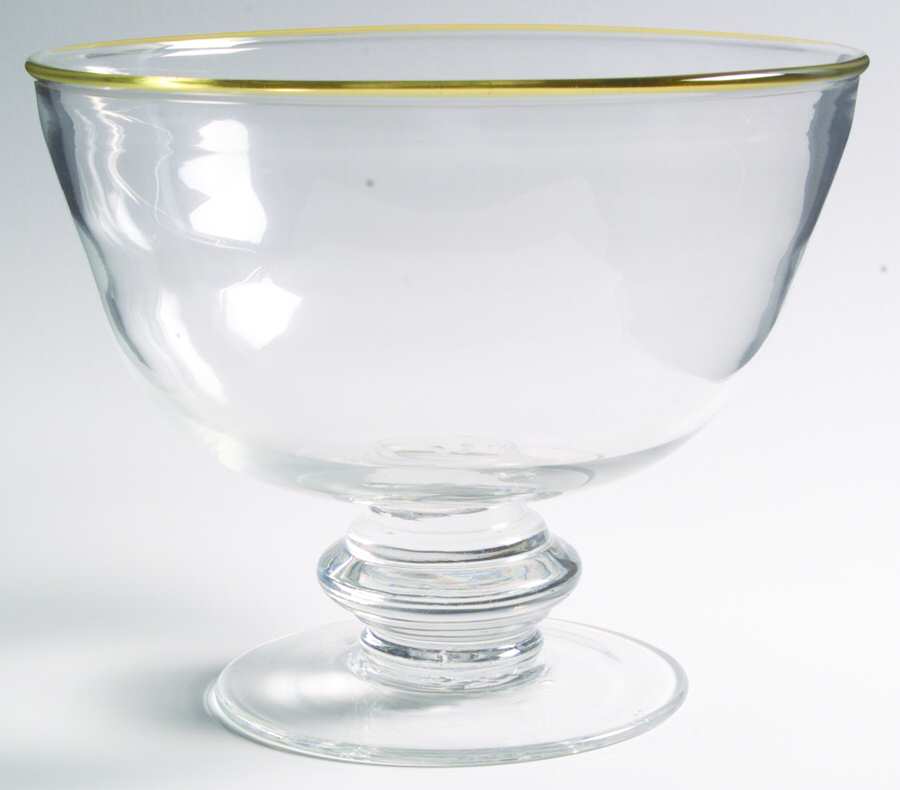 Brook Garden Yellow 9" Footed Bowl by Ralph Lauren Crystal-1