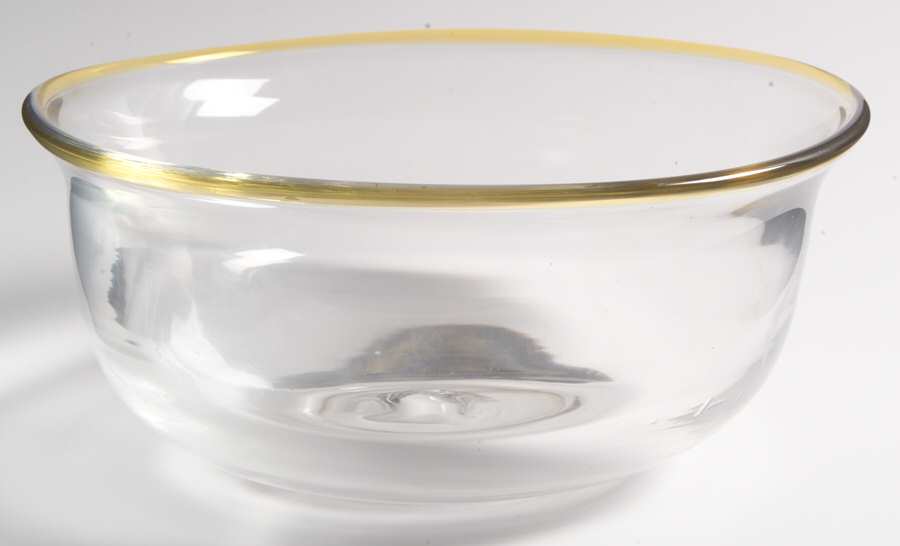 Brook Garden Yellow 9" Round Bowl by Ralph Lauren Crystal-1
