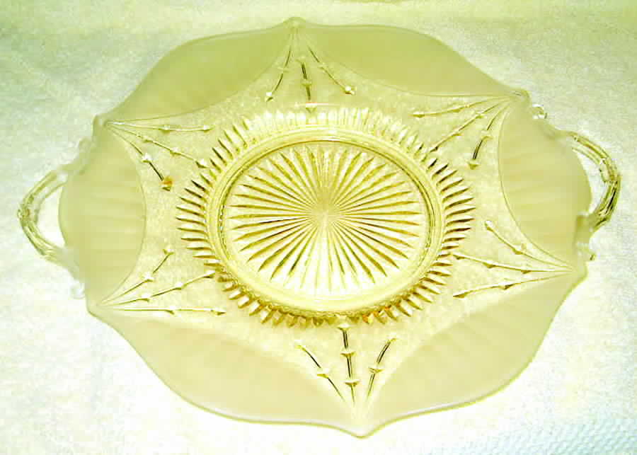 LAC11 Yellow Handled Cake Plate by Lancaster-1