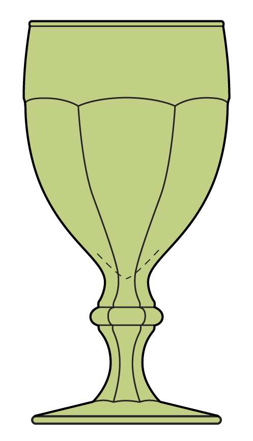 Gibraltar Olive Water Goblet by Libbey Glass Company-1