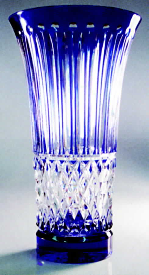 Orleans Cobalt Blue 15" Straight Vase by Lamaison-1