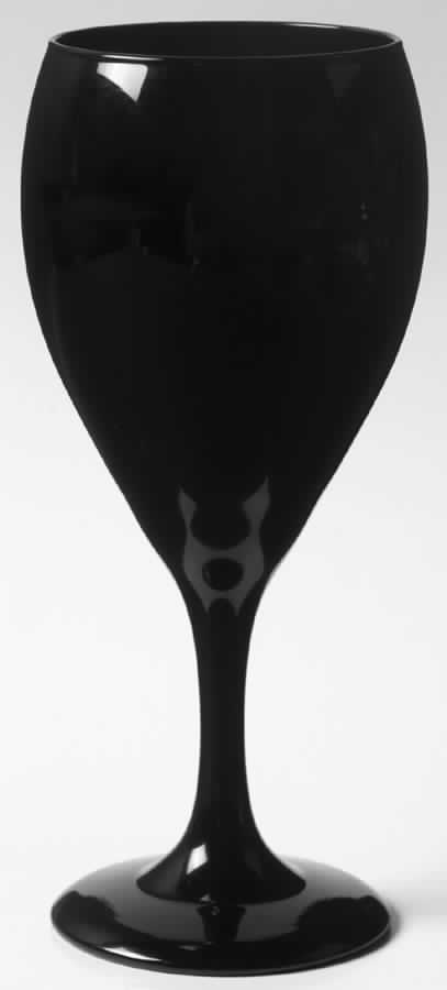Teardrop Black Water Goblet by Libbey Glass Company-1