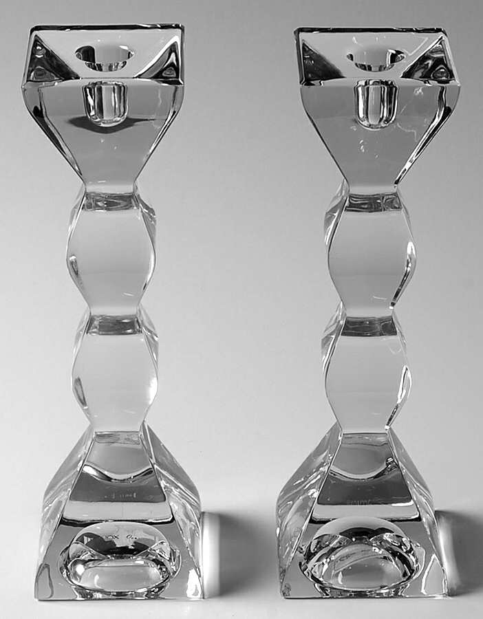 Carat Collection (Set of 2) 9" Single Light Candlesticks by Lenox-1
