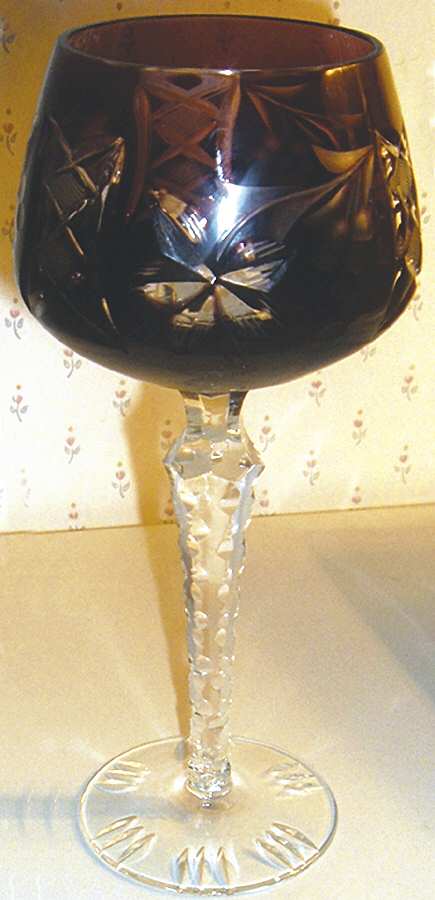 LA15 (3 Cut Foot) Amethyst Water Goblet by Lausitzer-1