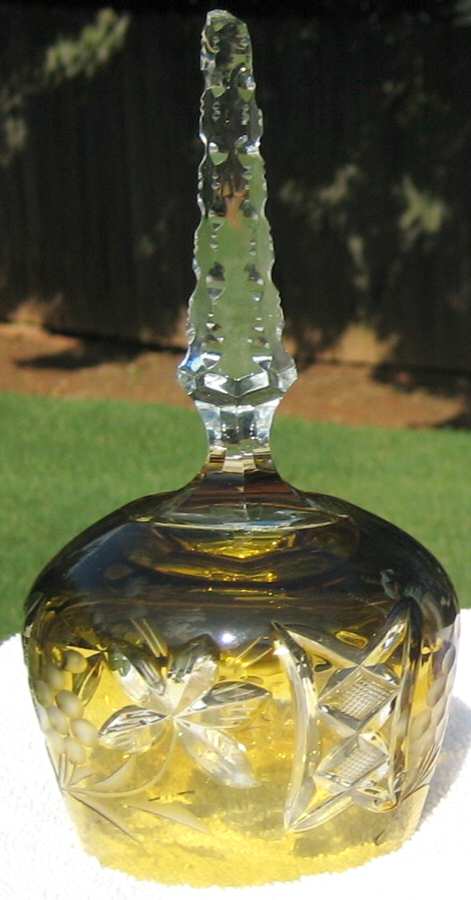 LA15 (3 Cut Foot) Yellow Water Goblet by Lausitzer-1