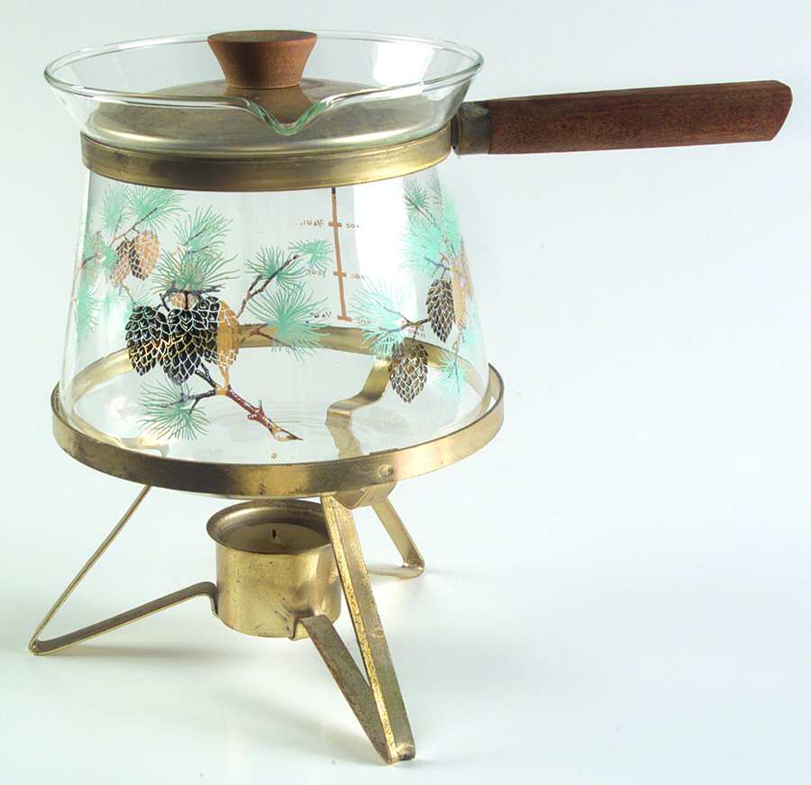 LRS37 Coffee Pot W/Stick Handle, Metal Lid & Metal Stand by Libbey Glass Company-1
