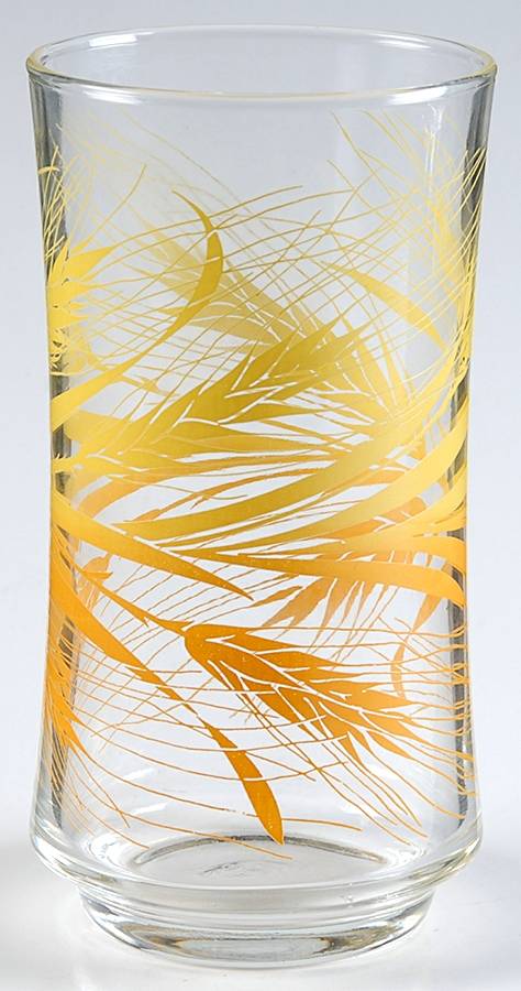 Wheat (Decal Decoration) 10 Oz Flat Tumbler by Libbey Glass Company-1