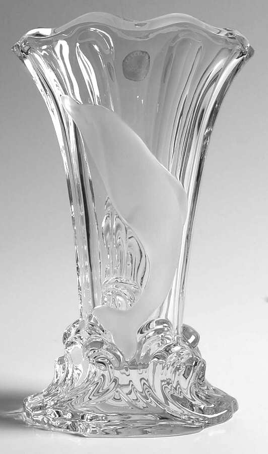 Crystal Dolphin 9" Flower Vase by Lenox-1