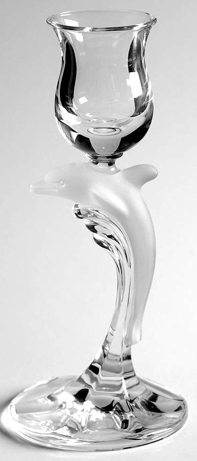 Crystal Dolphin 6" Single Light Candlestick by Lenox-1