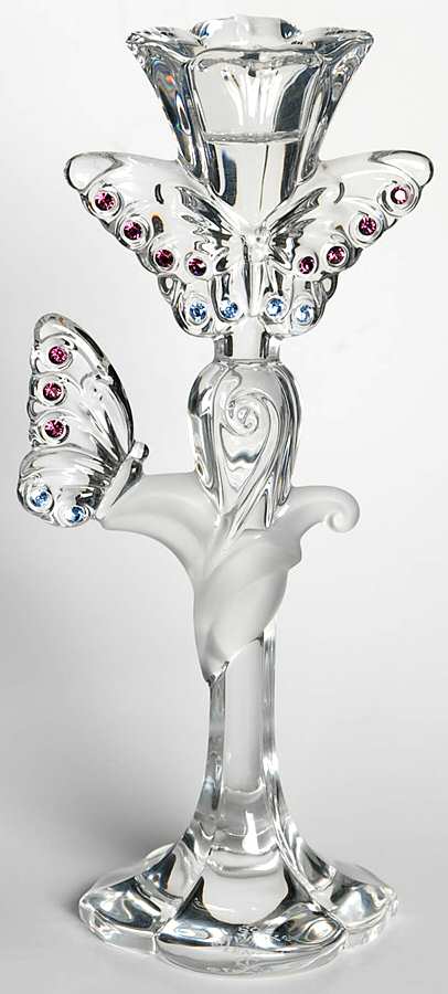 Jeweled Butterfly 8" Single Light Candlestick by Lenox-1