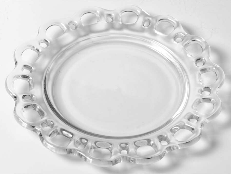 Open Work Clear Luncheon Plate by Lancaster-1