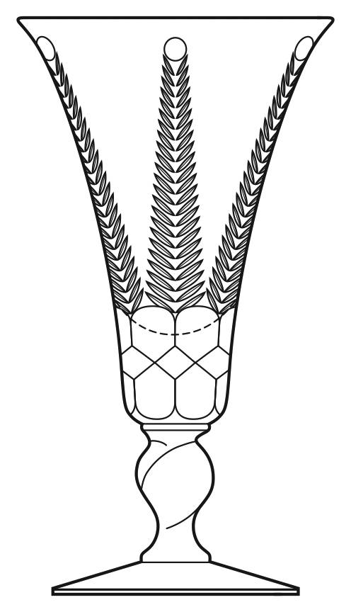 Royal Fern (K36-1050) Water Goblet by Libbey Glass Company-1