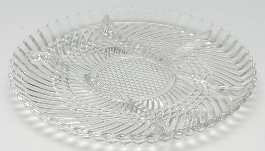 5331 10" Round 4 Part Relish by Libbey Glass Company-1