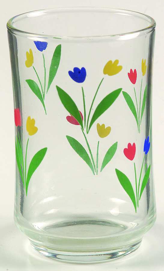 Jubilee (Tulips) Flat Juice Glass by Libbey Glass Company-1