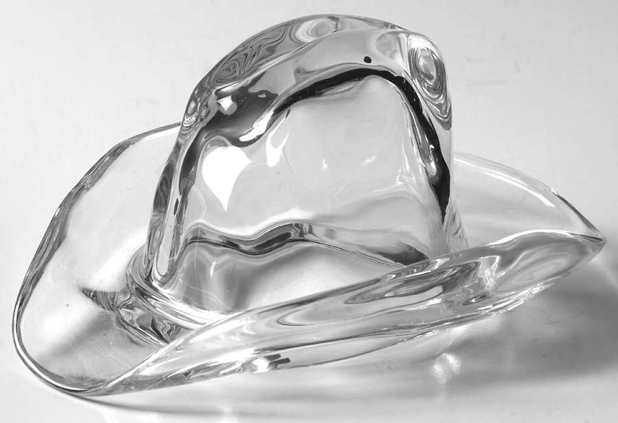 Animals & Figurines Cowboy Hat Paperweight by Ralph Lauren Crystal-1