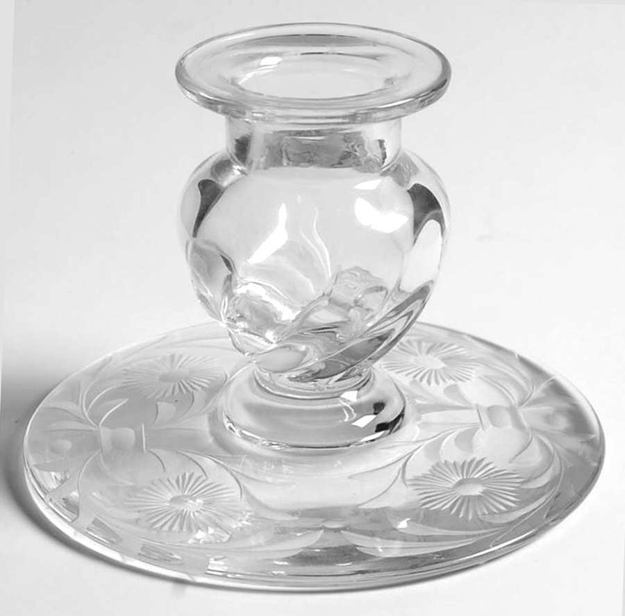 Georgian (Stem  #K756) Single Light Candlestick by Libbey Glass Company-1
