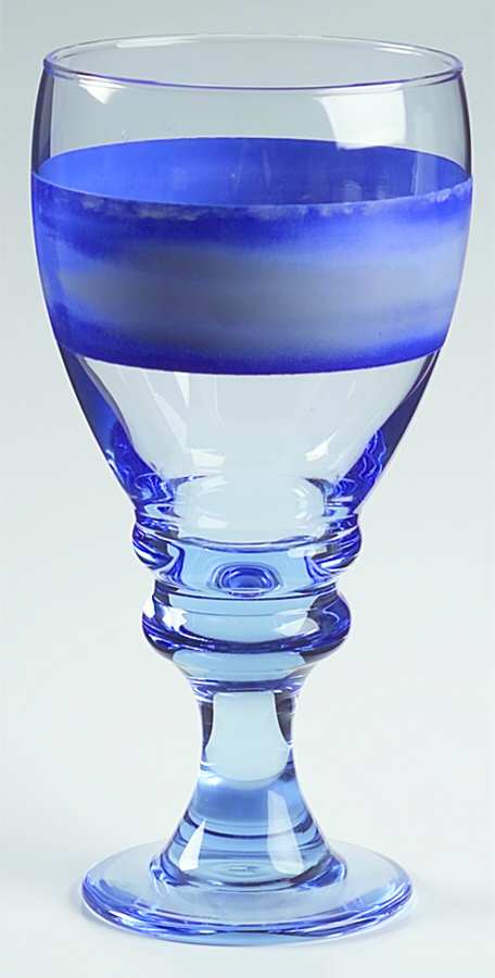 Nova Blue Water Goblet by Libbey Glass Company-1