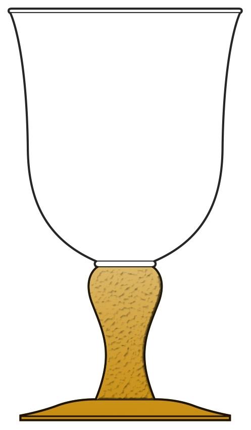 Gold Dust Water Goblet by Libbey Glass Company-1