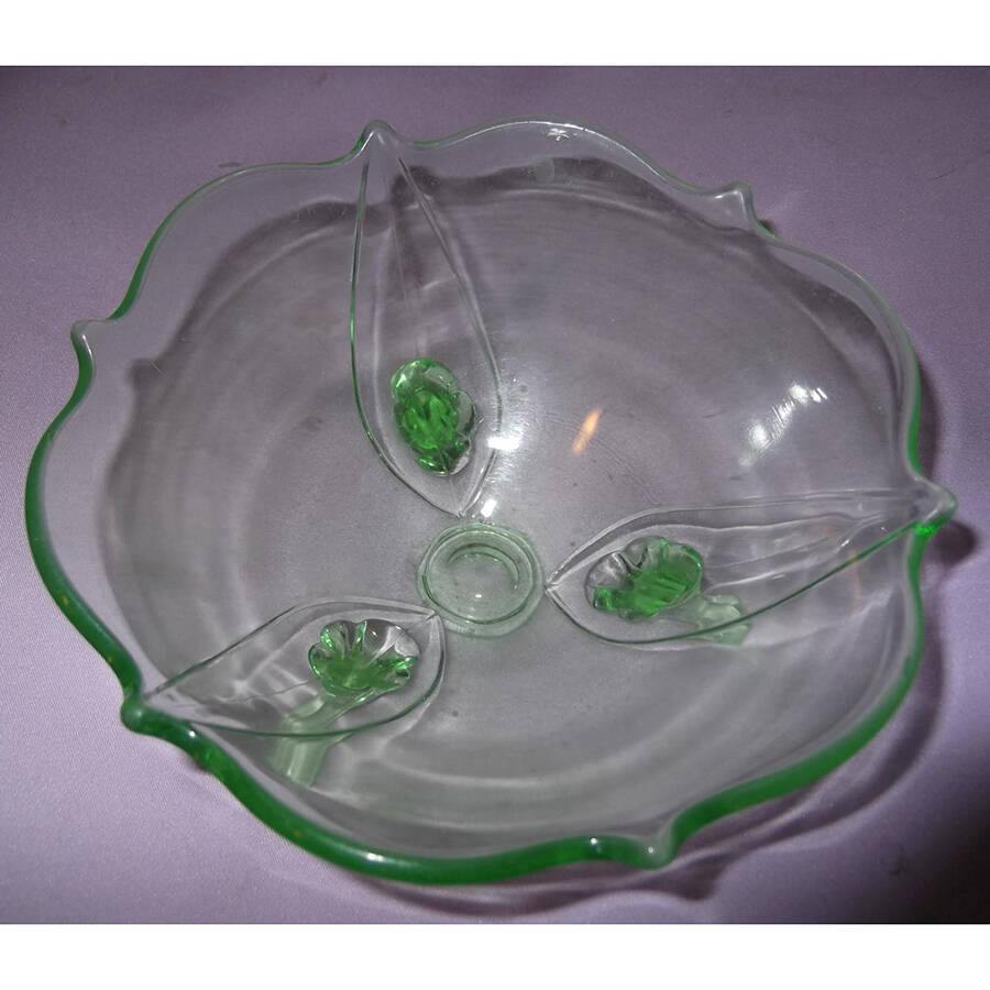 Petal Green 6" 3-Toed Footed Bowl by Lancaster-1