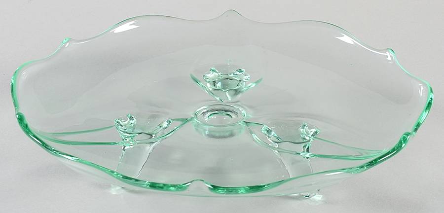 Petal Green 8" 3-Toed Plate by Lancaster-1