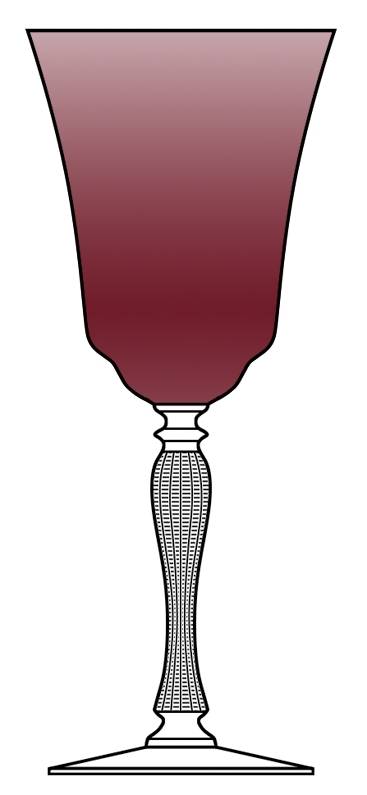 9000 Ruby Water Goblet by Libbey Glass Company-1