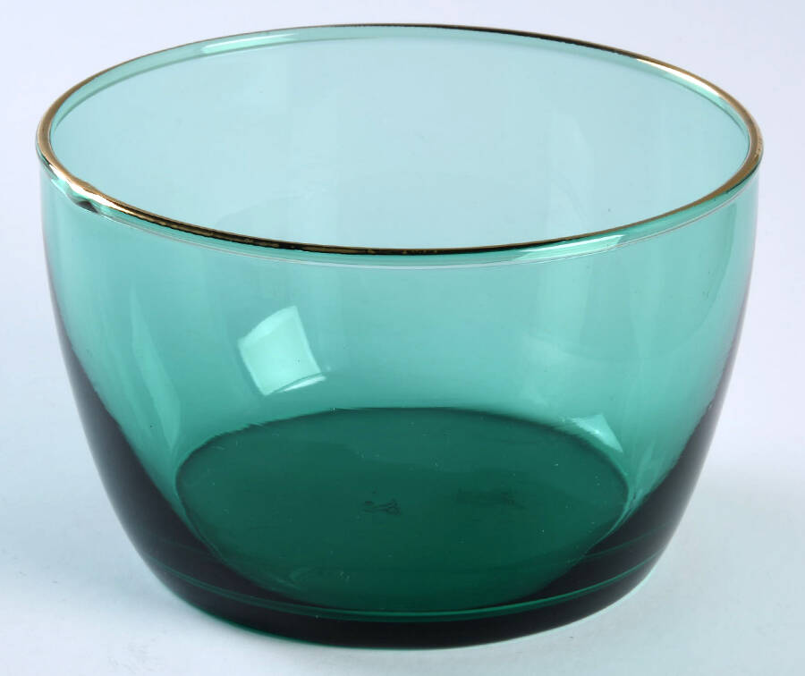Teardrop Juniper (Gold Trim) Small Fruit Dessert Bowl by Libbey Glass Company-1