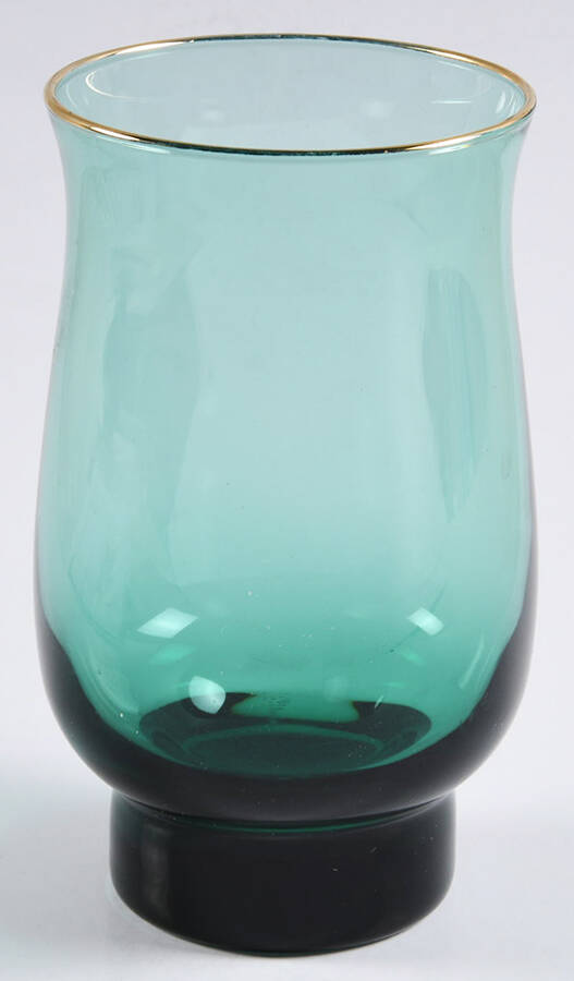 Teardrop Juniper (Gold Trim) 12 Oz Flat Tumbler by Libbey Glass Company-1