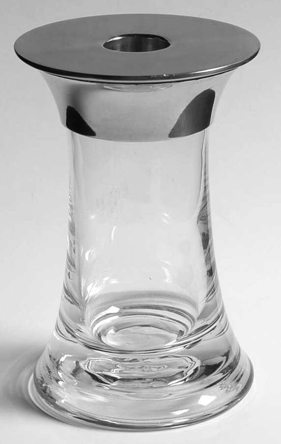 Ella Clear 5" Single Light Candlestick by Ralph Lauren Crystal-1