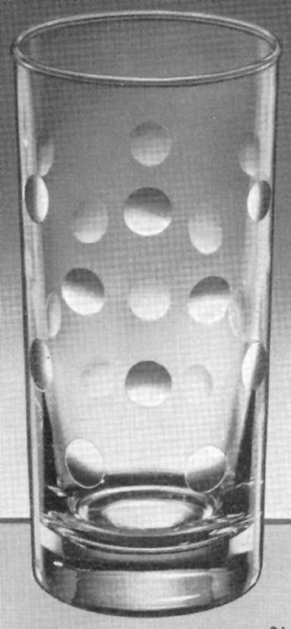 Rain Polished Cut Tom Collins Glass by Libbey Glass Company-1