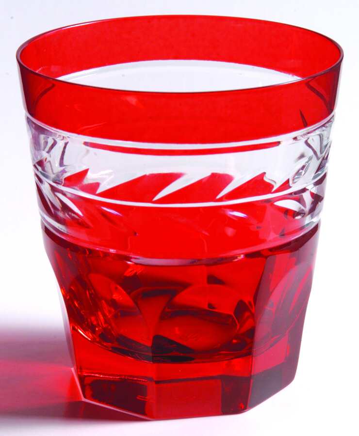 Claremont Red Double Old Fashioned by Ralph Lauren Crystal-1