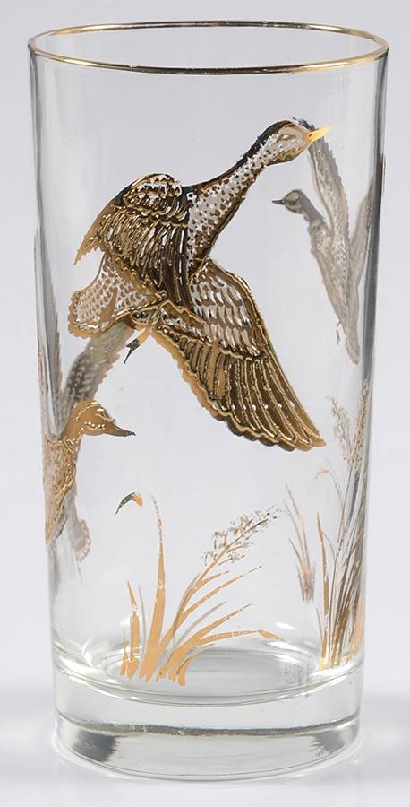 Golden Mallards Highball Glass by Libbey Glass Company-1