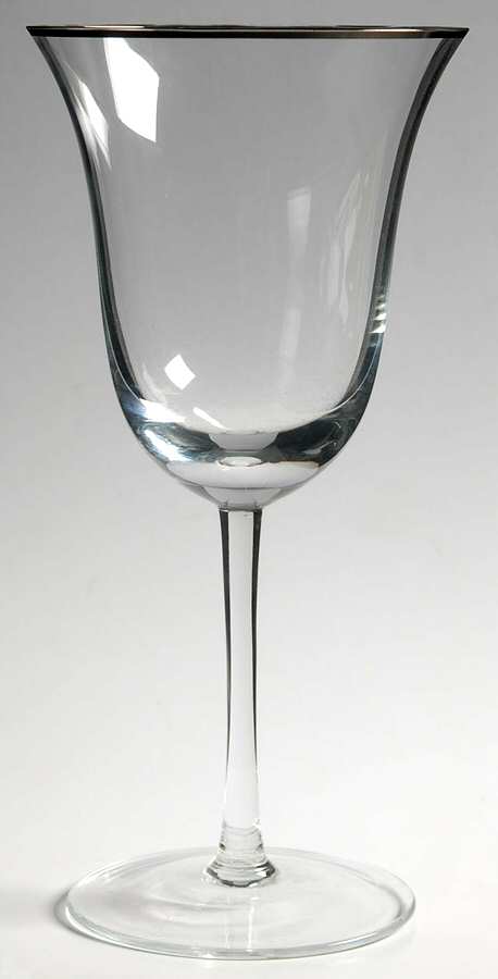 Ella Platinum Water Goblet by Ralph Lauren Crystal-1