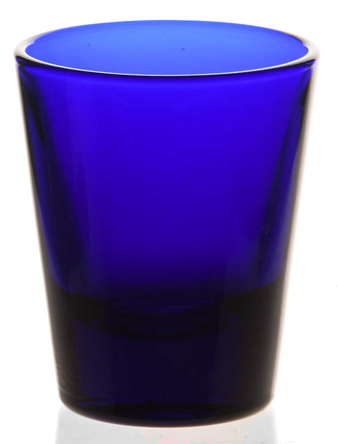 Flare Cobalt Blue Whiskey Glass by Libbey Glass Company-1