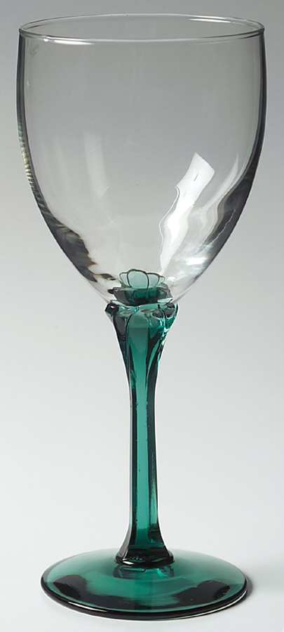 Domaine Green (Juniper) Water Goblet by Libbey Glass Company-1