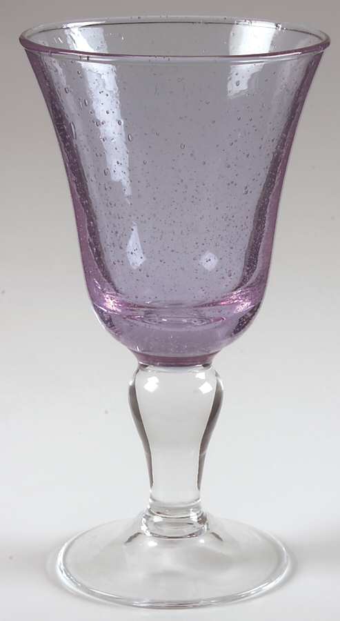 Duet Blueberry Water Goblet by La Verrerie de Biot-1