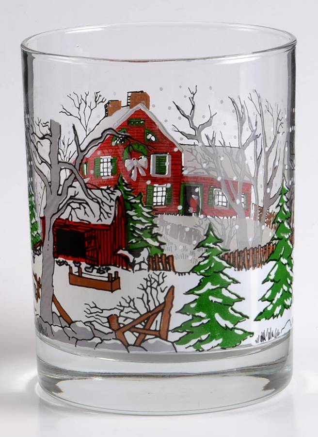 Winter Village Double Old Fashioned by Libbey Glass Company-1